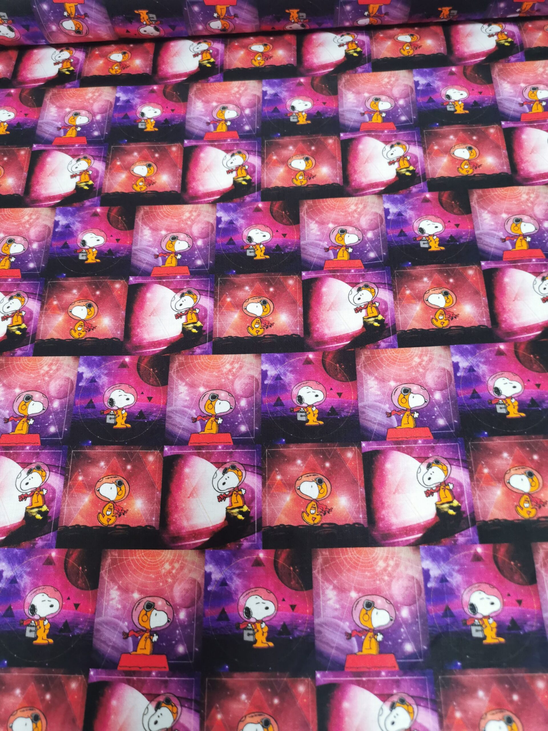 Snoopy patchwork cotton fabric
