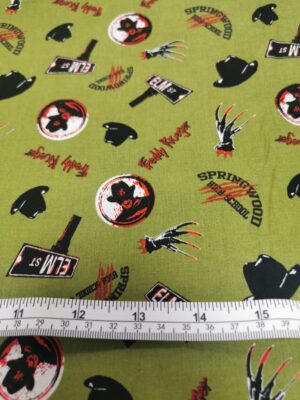 Nightmare on Elm street, Freddy Krueger patchwork cotton fabric
