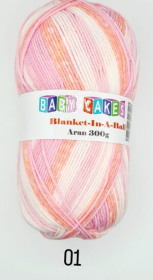 Woolcraft Baby Cakes Blanket In A Ball 300g Aran
