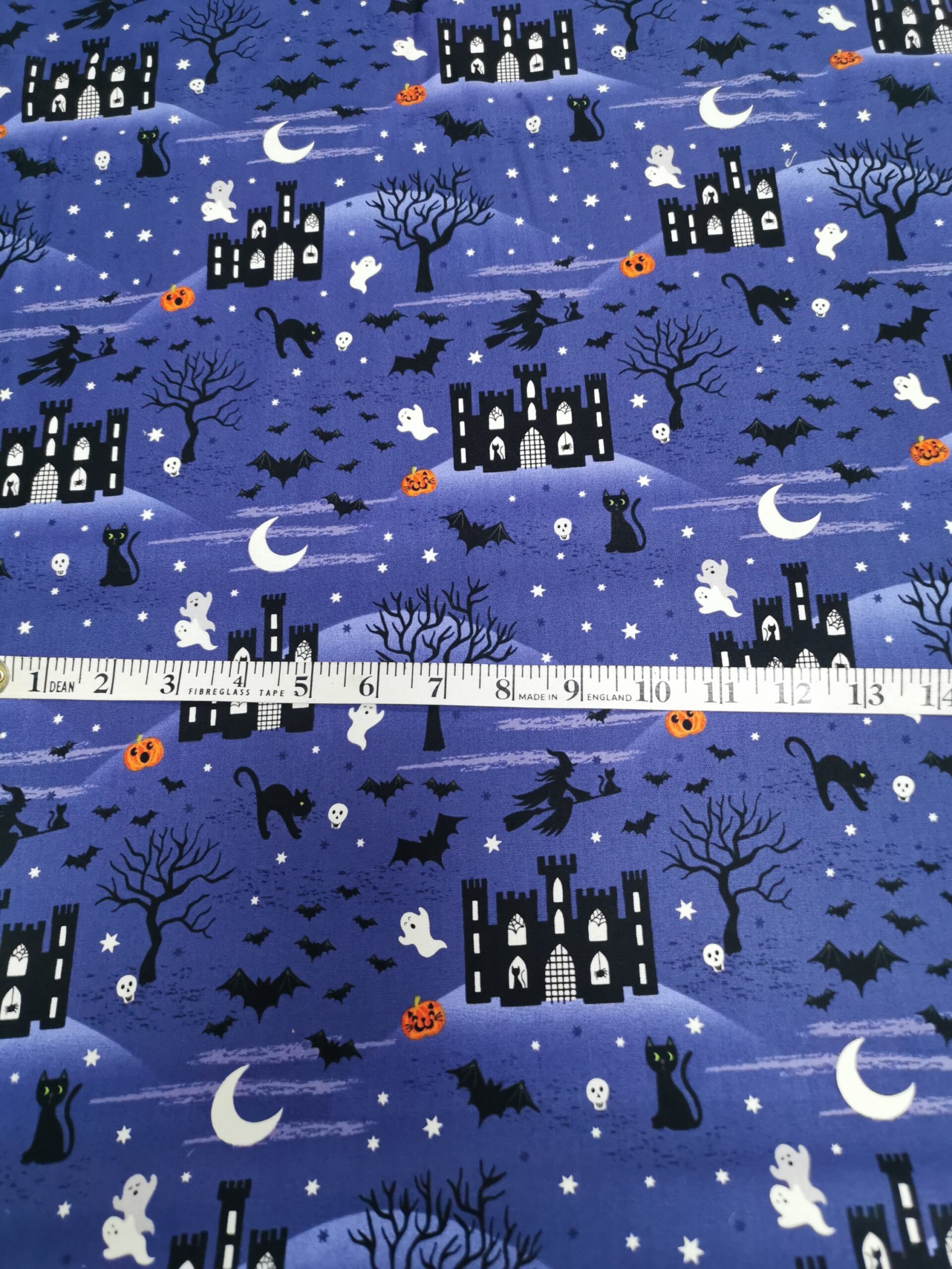 Castle spooky Halloween Lewis and Irene glow in the dark patchwork fabrics - Image 7