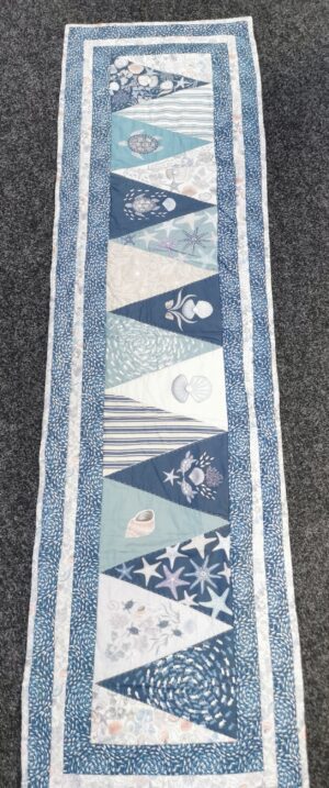 Under the sea bed runner / table runner ex display quilt